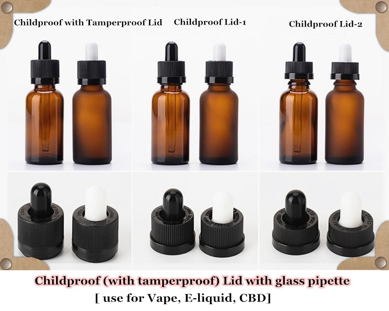 10 Ml 30 Ml 50 Ml Amber Glass Bottles with Dropper