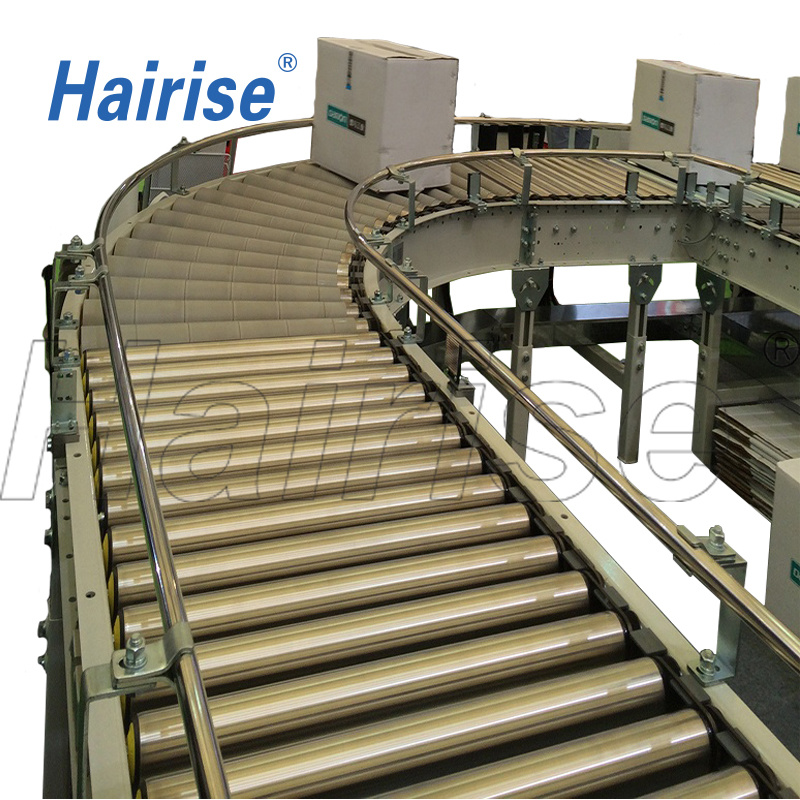 Hairise Power/Power Free Roller Conveyor for Transferring Boxes