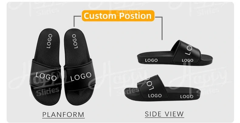 Hellosports Plain Black Slides Sandals Slippers, Cheap Latest Sandals Custom Slides Designs for Men, Plain Blank Custom Logo Slide Sandal Men