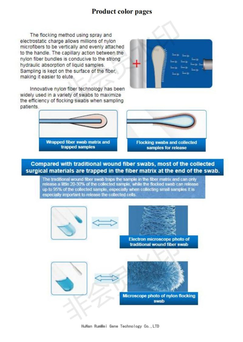 Disposable Sterile Transport Swab for Collecting Rna
