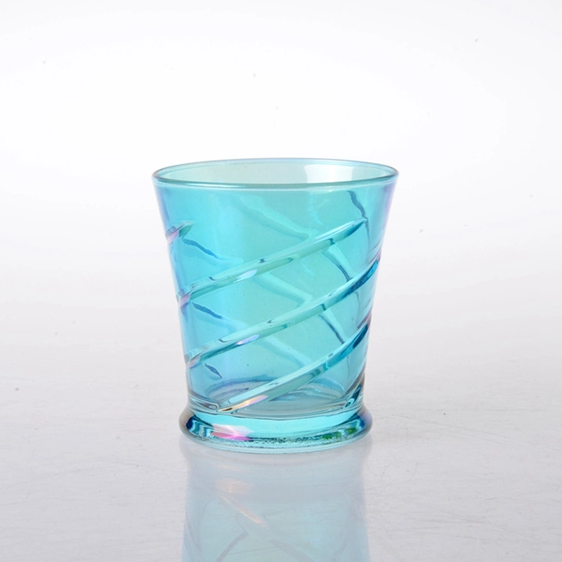 Machine-Made Glass Candle Holder Round Candle Holder Glass