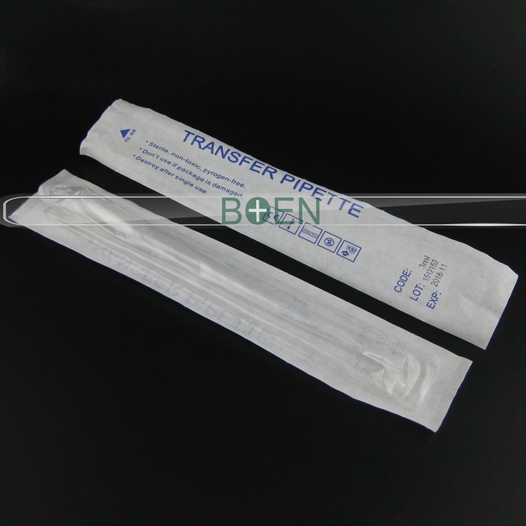 3ml Disposable Plastic Micro Transfer Pasteur Micropipette Pipettes with Individual Pack