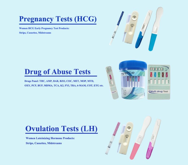 One Step Urine Pregnancy Test for Women Strip Cassette Midstream Types