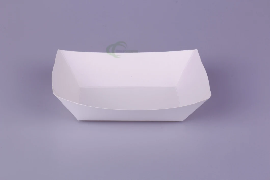 Disposable Kraft Cardboard Food Paper Tray Chips Box Food Take Way Box Boat Tray