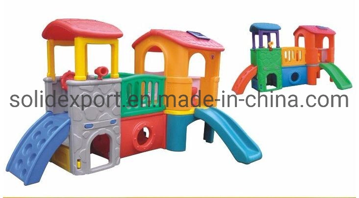 Top Quality Small Slide Kindergarten Plastic Slide for Children Happy Slide and Swing Frame Combination