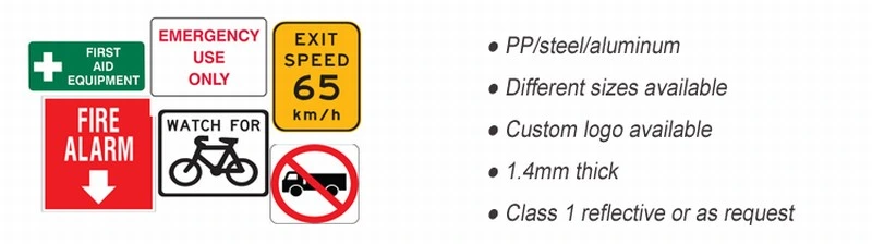 20A Plastic PP Sign Traffic Warning Road Safety Sign