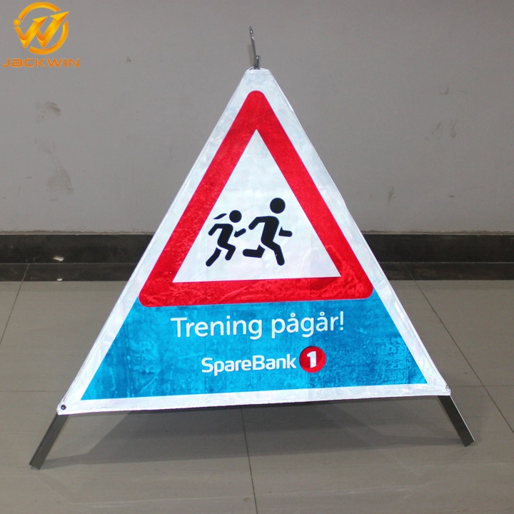 Portable Temporary Reflective Tripod Traffic Warning Sign