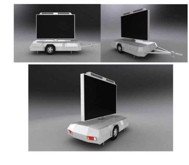 High Brightness of 5500nits P5 Mobile LED Display Trailer with Hydraulic System