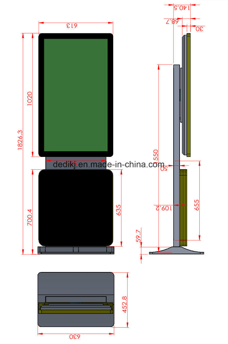 Dedi Billboard Advertising Screen Touch Screen Advertising Display Digital Signage