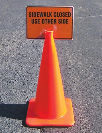 ABS Handicap Access Parking Symbol Snap-on Traffic Cone Warning Sign Plastic Caution Sign Board