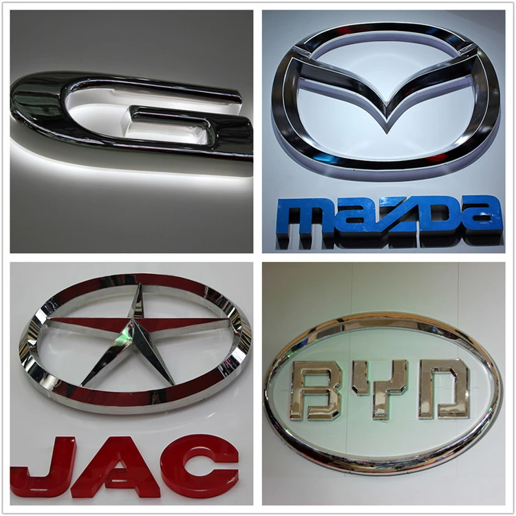 Chromed LED Car Logo for Advertising