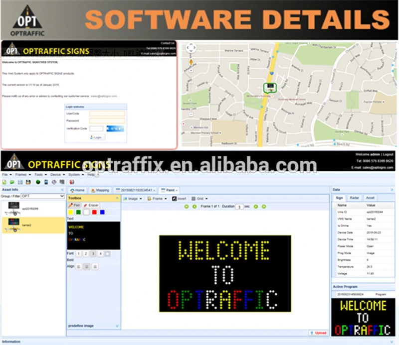 Outdoor Use Traffic Control LED Display Truck Mounted Vms