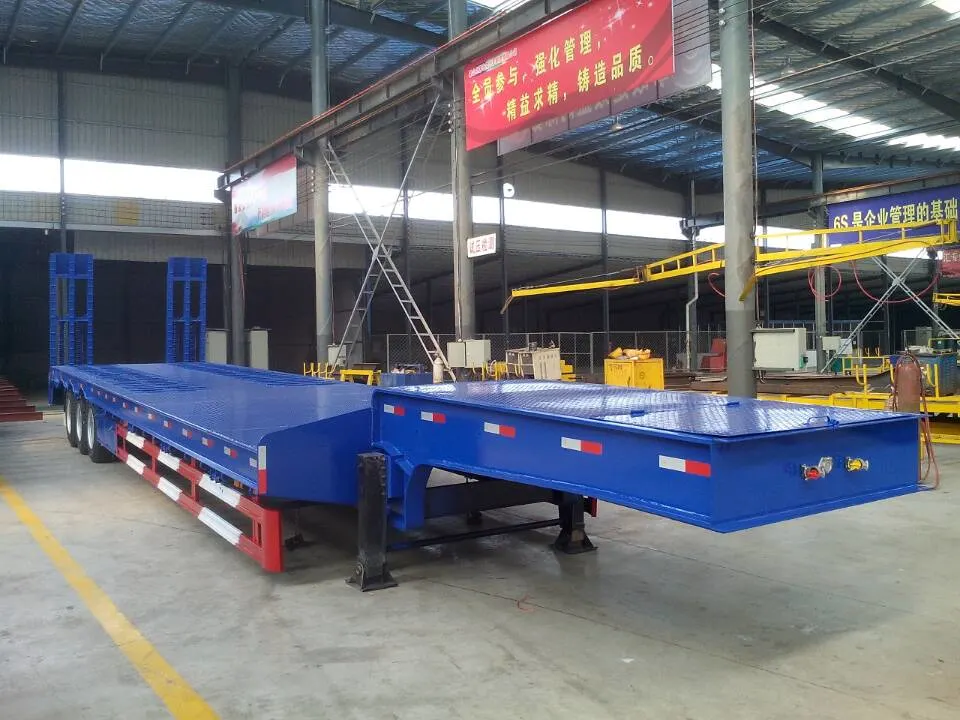 Customised Low Loader Trailer, Low Bed Semi Trailer, Lowboy Trailer 100 Ton, Price Low Bed Trailers, Tractor Truck Trailer, Low Flatbed Trailer From Factory