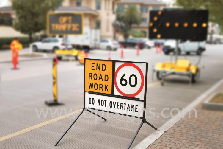 Australian Temporary Traffic Sign Board Road Warning Reflective Swing Stands