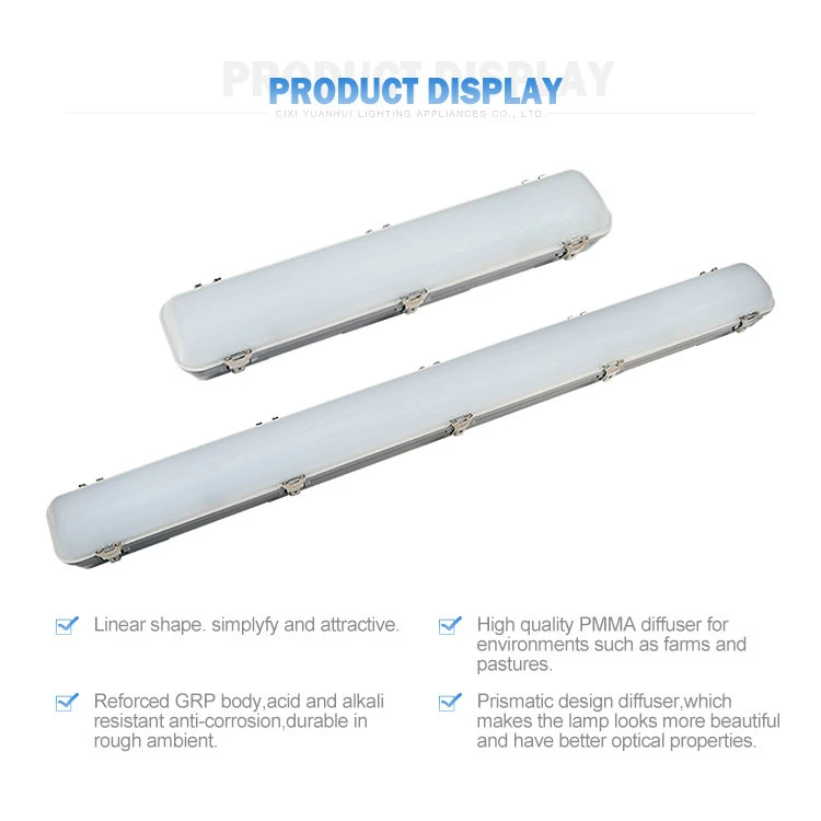 Waterproof IP65 LED Emergency Light, LED Tri-Proof Light Fixture, LED Waterproof Light, LED Linear Light