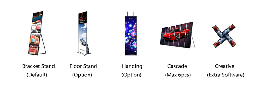 P2.5mm Indoor HD iPoster LED Display Screen, LED Display Screen Advertising Kiosk, Mirror LED Display