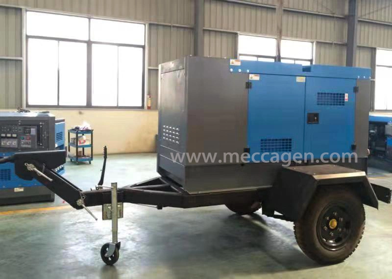 Easy Moved 200kVA 160kw Mobile Trailer Type Diesel Electiric Generator with Four Wheels