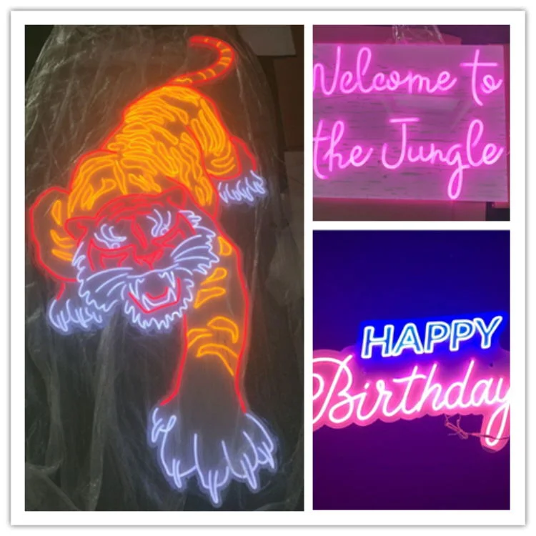 Custom Shape Colorful Festival Sign LED Flex Neon Sign Customized Bedroom Non Stop LED Neon Sign