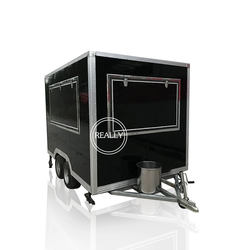 Functional Mobile Snack Kiosk Van Trailer Moving Fast Food Cart