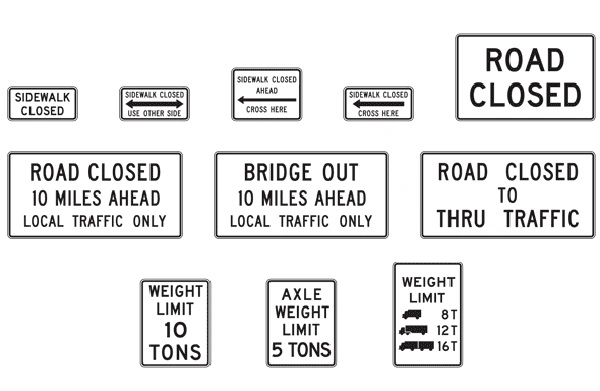 Aluminium Construction Site Reflective Traffic Management Signs