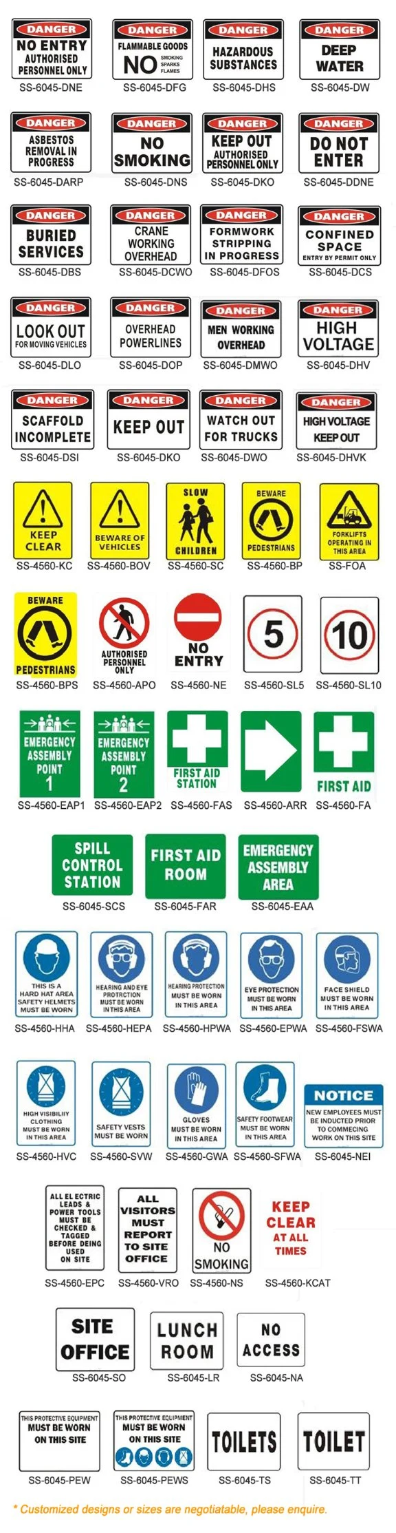 20A Plastic PP Sign Traffic Warning Road Safety Sign