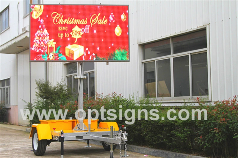 P6 P8 P10 SMD LED Advertising Trailer Mounted Full Color Transportable LED Billboard Vms Sign