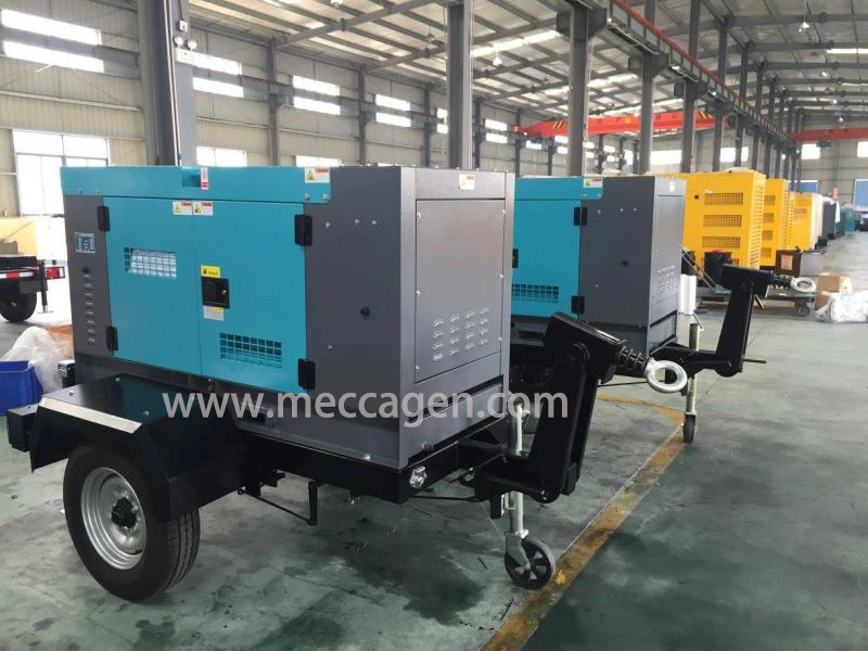 Easy Moved 200kVA 160kw Mobile Trailer Type Diesel Electiric Generator with Four Wheels