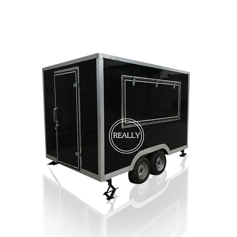 Functional Mobile Snack Kiosk Van Trailer Moving Fast Food Cart