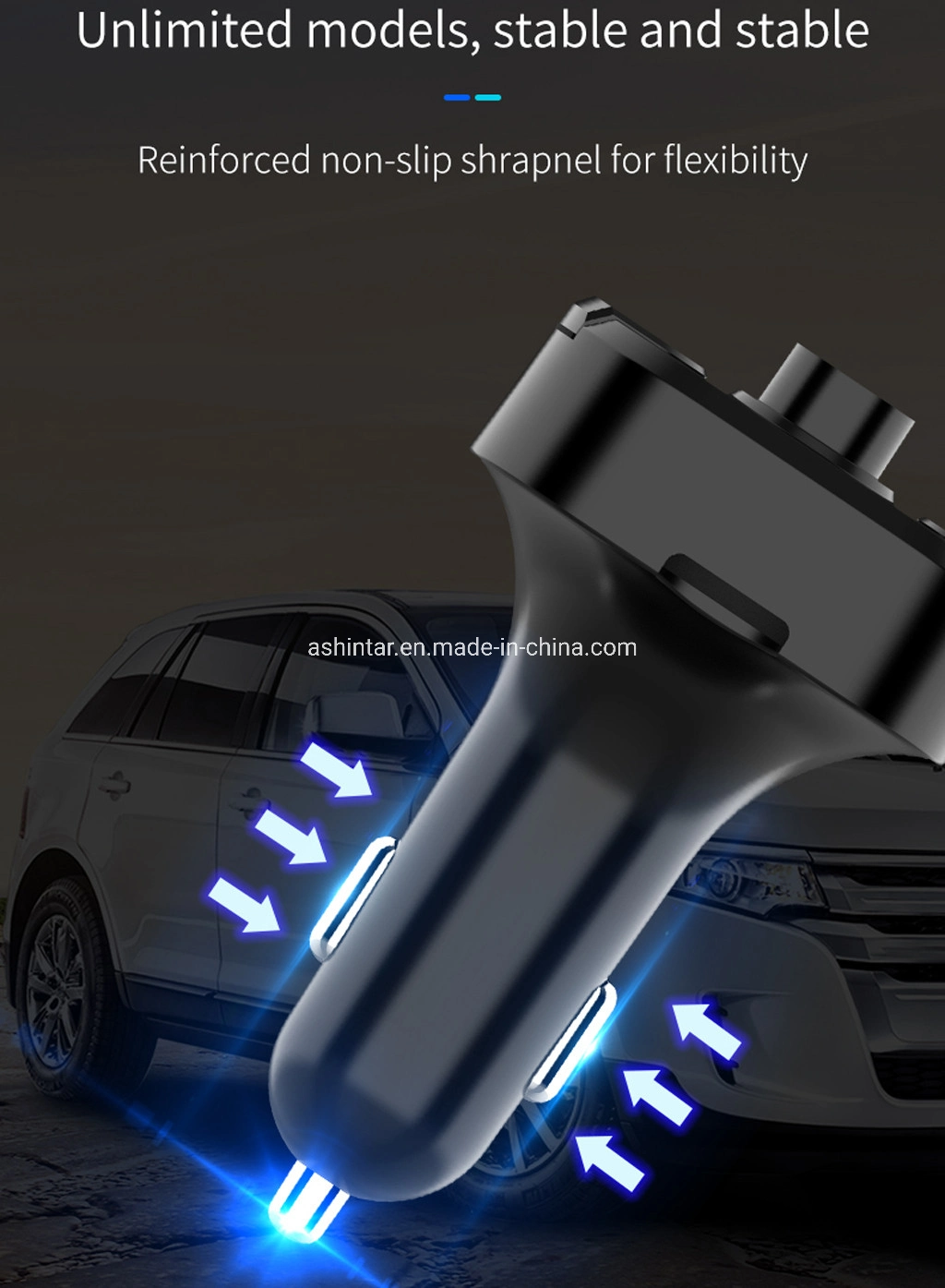 LED Display Bt36b Bt5.0 Car Kit MP3 Player FM Transmitter USB Car Charger