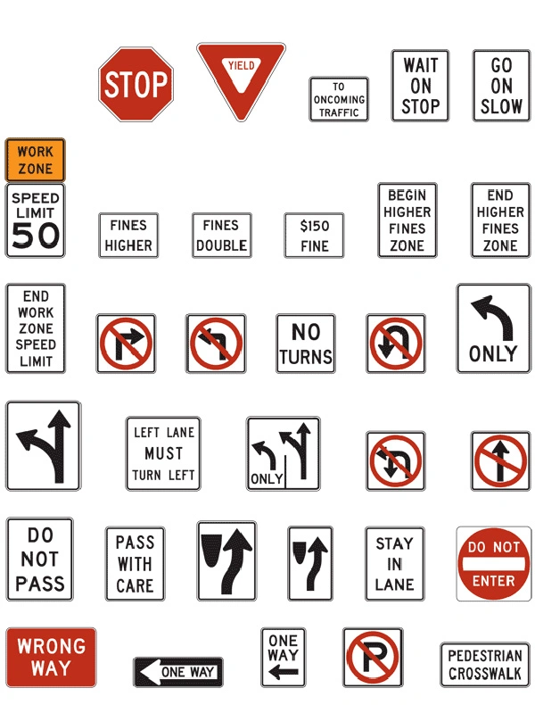 Aluminium Construction Site Reflective Traffic Management Signs