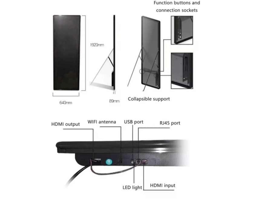 P2.5 Floor Stand Advertising Screen Portable LED Screen for Advertising