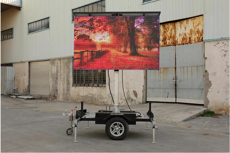 Full Color P6.25 Outdoor LED Screen Trailer with Solar Panels