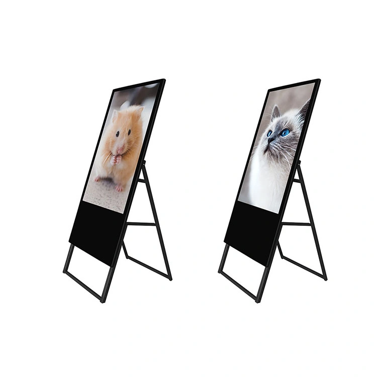 43inch Restaurant in Store Advertising Board Display Mobile Moveable Billboard Portable Digital Signage