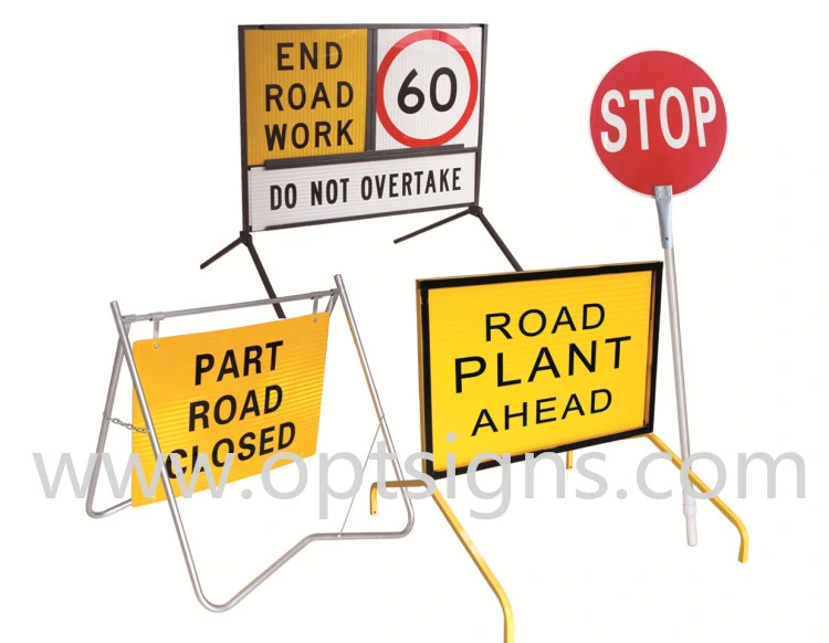 2018pss02 Road Construction Traffic Warning Stop Slow Signs, Safety Signs