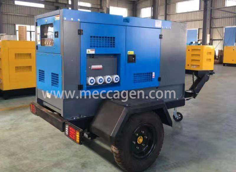 Easy Moved 200kVA 160kw Mobile Trailer Type Diesel Electiric Generator with Four Wheels