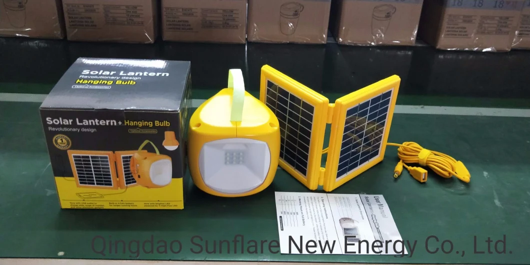 Solar Portable Lights/LED Portable Solar Lights/LED Emergency Solar Lantern with Mobile Chargers