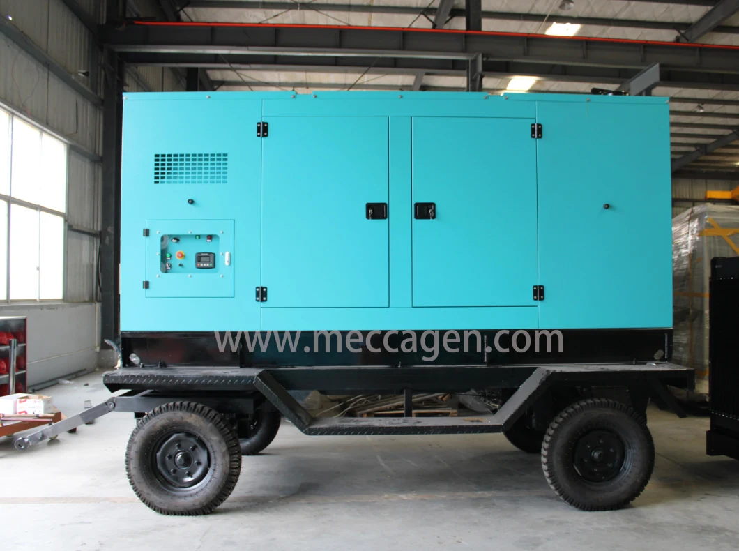 Easy Moved 200kVA 160kw Mobile Trailer Type Diesel Electiric Generator with Four Wheels