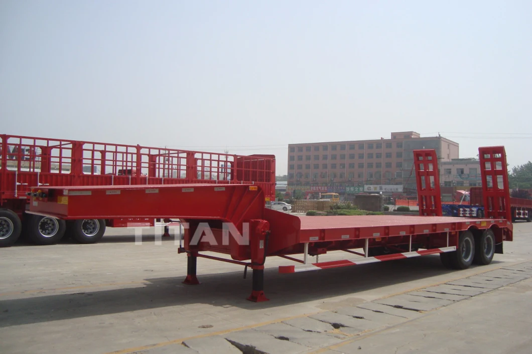 2 Axle 40 Ton Low Bed Semi Trailer Low Bed Truck Low Bed Trailer Low Bed Truck Trailer