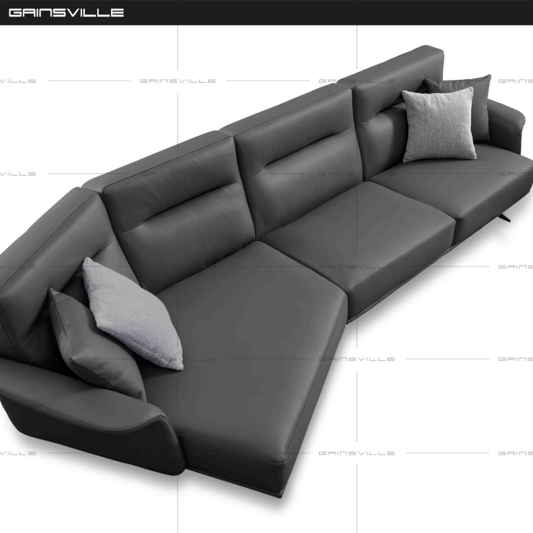 2021 Modern New Sofas Home Furniture Set 3 Seats Leather Sofa for Hotel GS9012