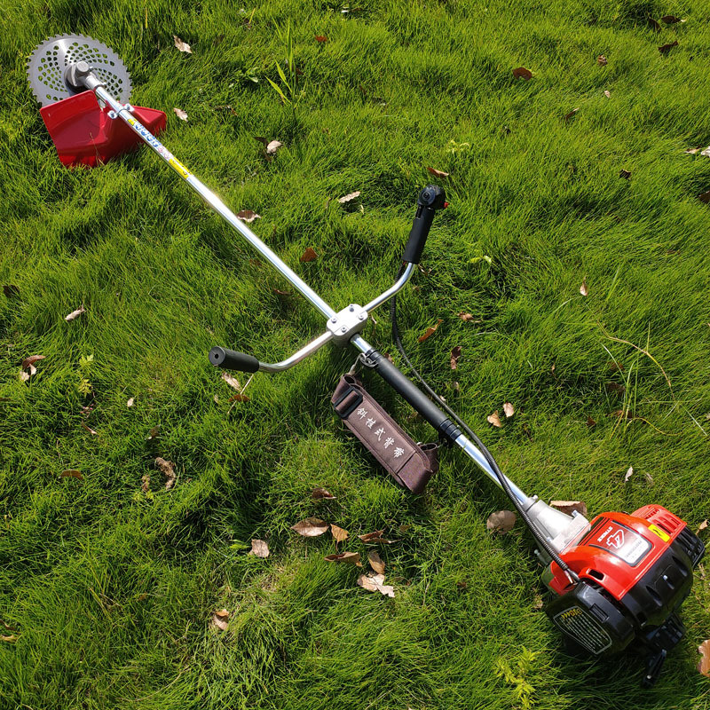 Four-Stroke Lawn Mower Side-Mounted Brush Cutter Small Rice Harvester Orchard Municipal Greening Lawn Mower