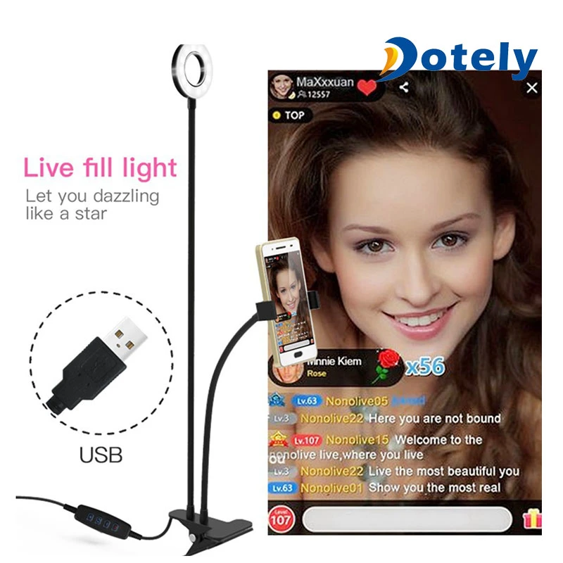 Portable Angle Adjustment Flexible Selfie LED Lamp