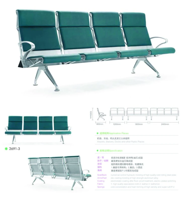 Low Back Waiting Lounge Seats with Headrest for Airport Terminal Passengers