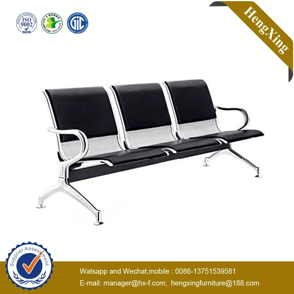 Cheap Price 3 Seats PU Leather Public Metal Hospital Furniture Chair