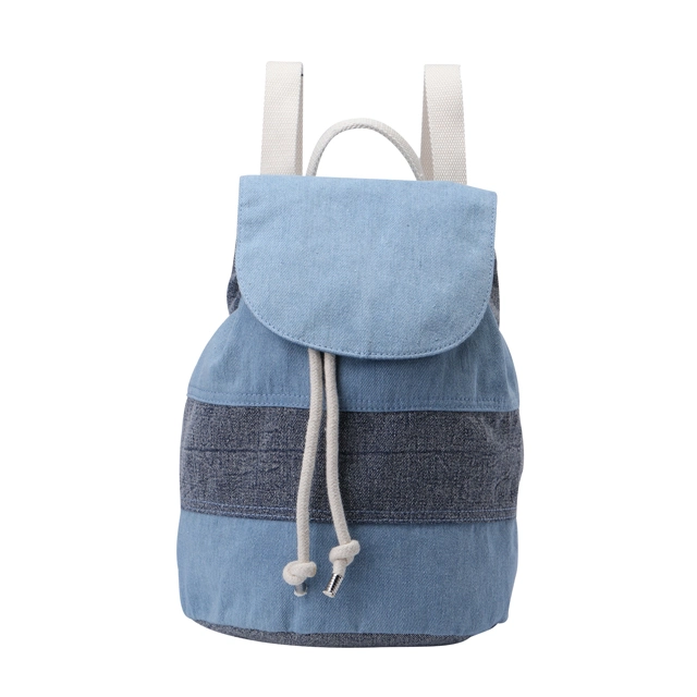 Low MOQ Denim Small Lovely Large Capacity Contrast Color Bucket Bag School Back Packs Backpacks