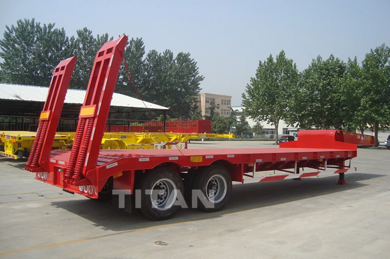 2 Axle 40 Ton Low Bed Semi Trailer Low Bed Truck Low Bed Trailer Low Bed Truck Trailer