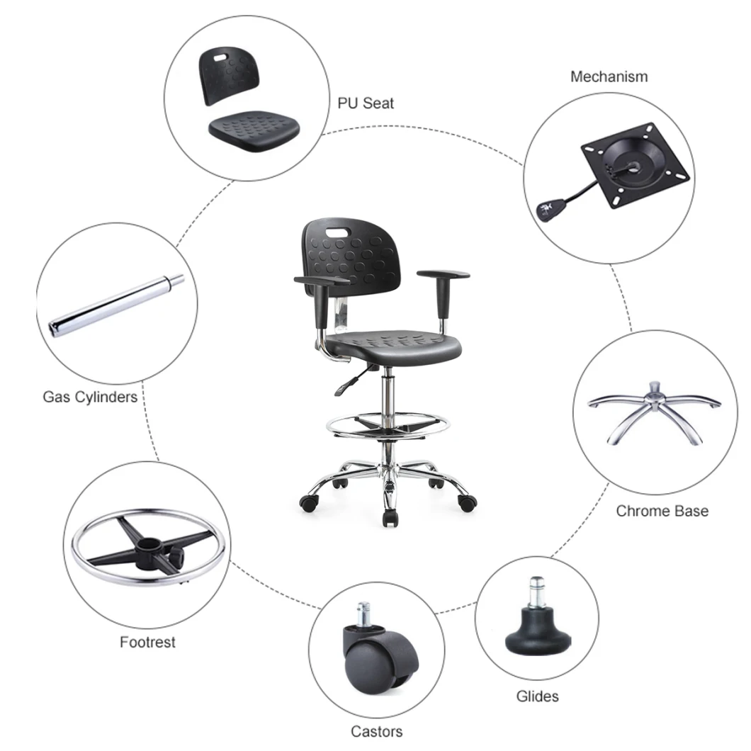 ESD Chair Anti Static Ergonomic Lab Chair with PU Seat