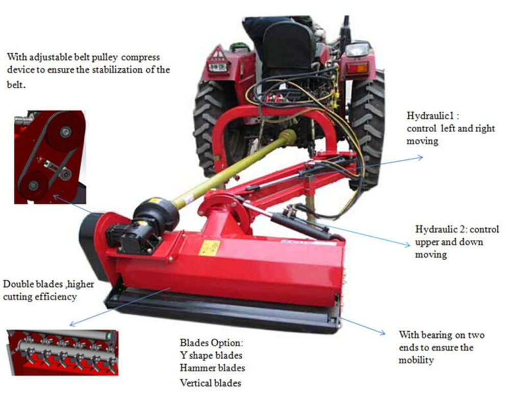 Hydraulic Agriculture Machinery Tractor Side Lawn Mowers