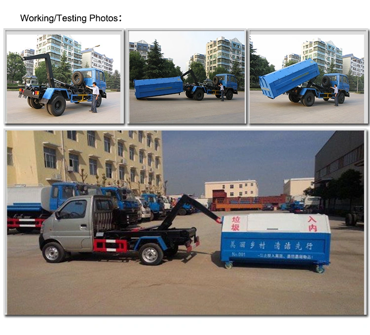 New Design Dongfeng 5000liters Side Loading Compressed Garbage Truck Hanging Bucket Garbage Truck