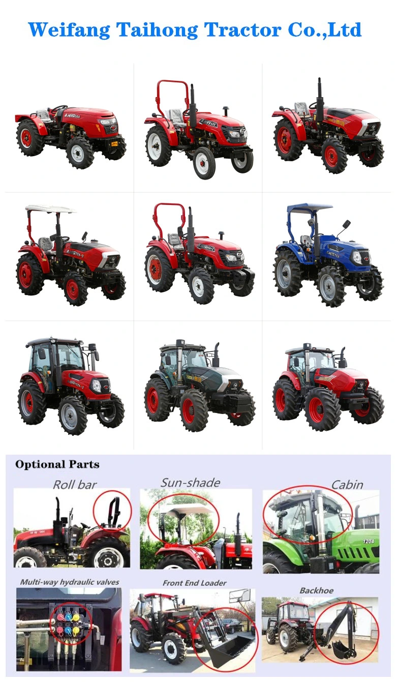Hot Selling 55HP 4WD Farm Tractor Agricultural Machinery Lawn Walking Tractor