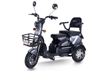 Electric Three Wheeler with Front Basket and Two Seats